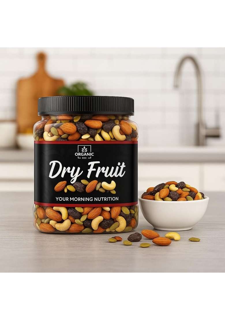 Organic Box 100 Natural And Premium Healthy Mix Dry Fruits Nuts For Every Occasion Fresh Diwali Gift Pack 1 Kg - Indya