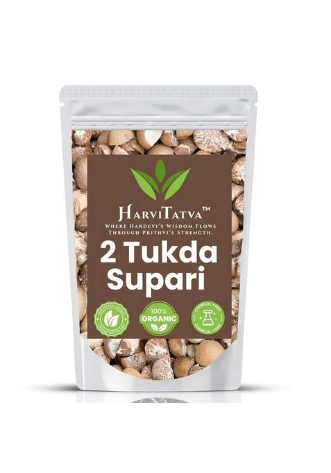 Harvitatva Supari Tukda Whole | Natural Areca Nut Betel Pieces Sopari Adike Puga Pakku For Pooja Ayurvedic Culinary Traditional Use – 100Gm