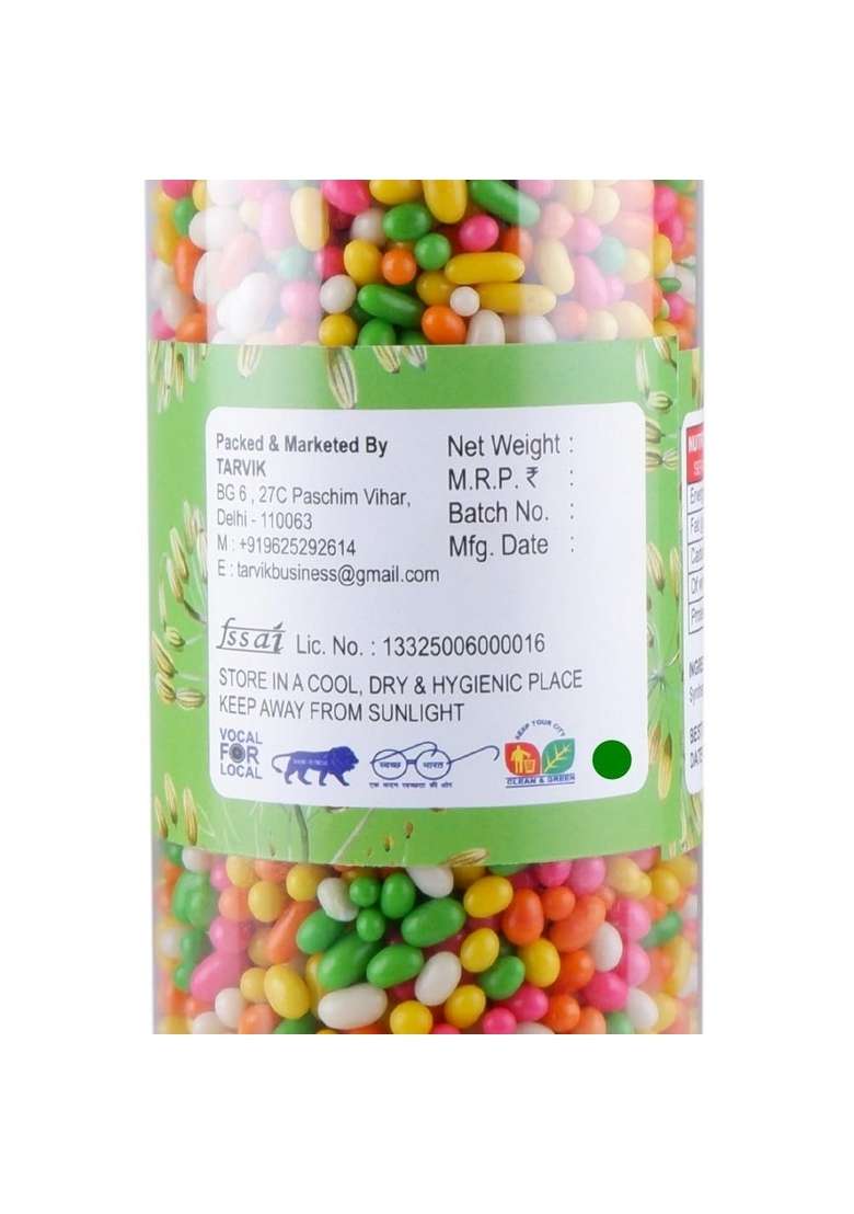 Tarvik Tini Mini Mouth Freshener Mix After Meal Digestive Saunf Traditional Indian Mukhwas Variety 185G Pack Of 1 - Indya