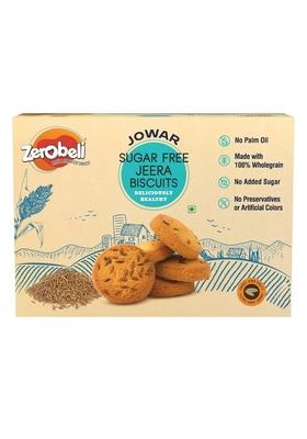 Zerobeli Sugar Free Jowar Jeera Biscuits 375G | Guilt Perfect Blend Of Nutrition Ideal For Health Conscious Consumers 100 Wholegrain I No Refined Diabetic Snacks Palm Oil - Indya