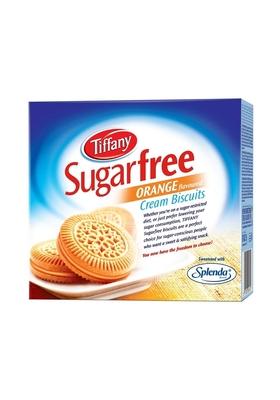 Tiffany Sugar Free Orange Cream Sandwich Biscuits 162G | Healthy Snacks For Diebetic Sweetened With Splenda - Indya