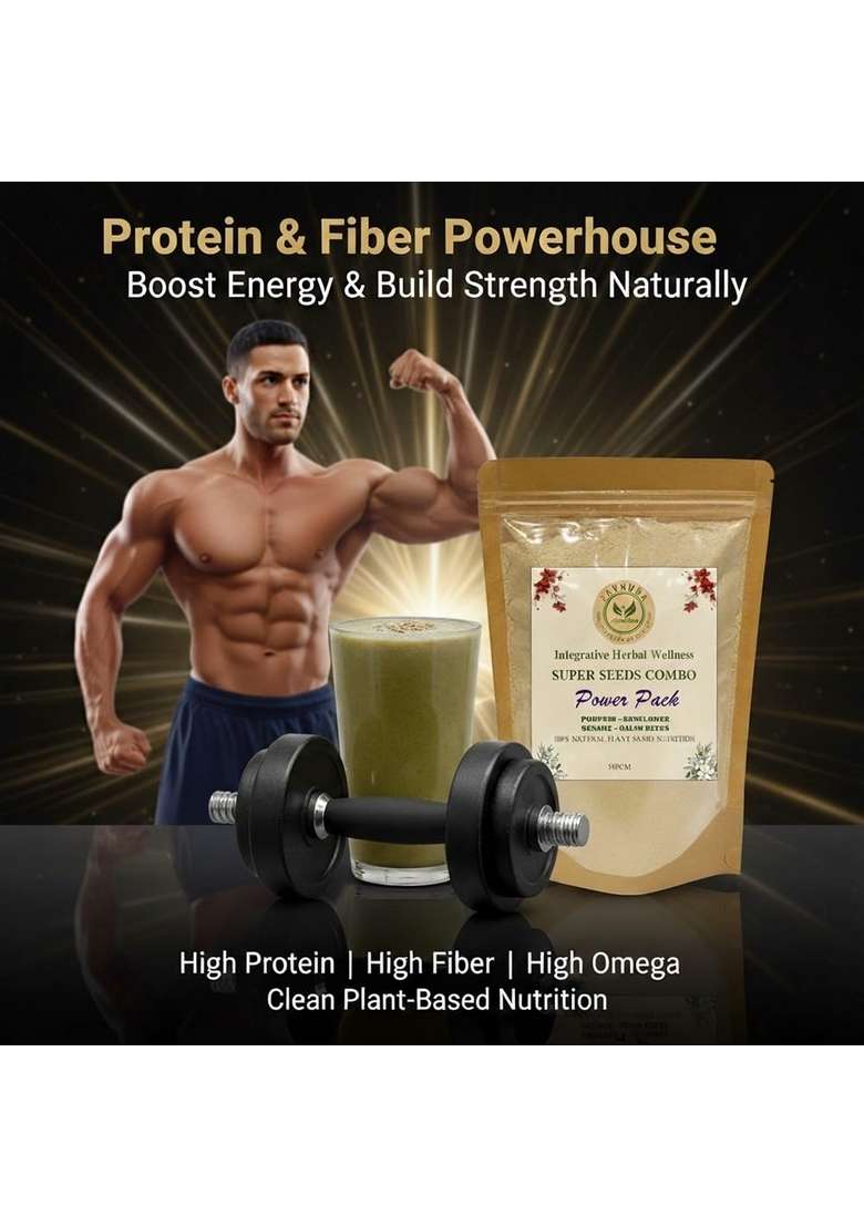 Zaynura Ayurveda Feel The Power Of Real Herbs Super Seeds Combo Pack 500G | Pumpkin Sunflower Sesame Halim Garden Cress High Fibre Protein Rich Superfood Mix Immunity Energy Booster Healthy Powder For Weight Loss Diabetes Support - Indya