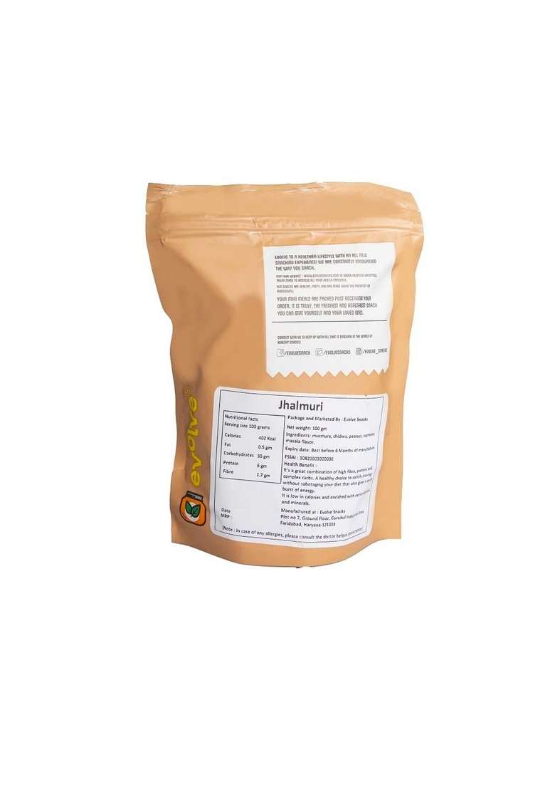 Evolve Snacks Jhalmuri Bombay Bhelpuri Combo Pack – Healthy Indian | High Fiber Protein Complex Carbs Low Calorie Vitamin Mineral Rich Ready To Eat 4 Packs - Indya