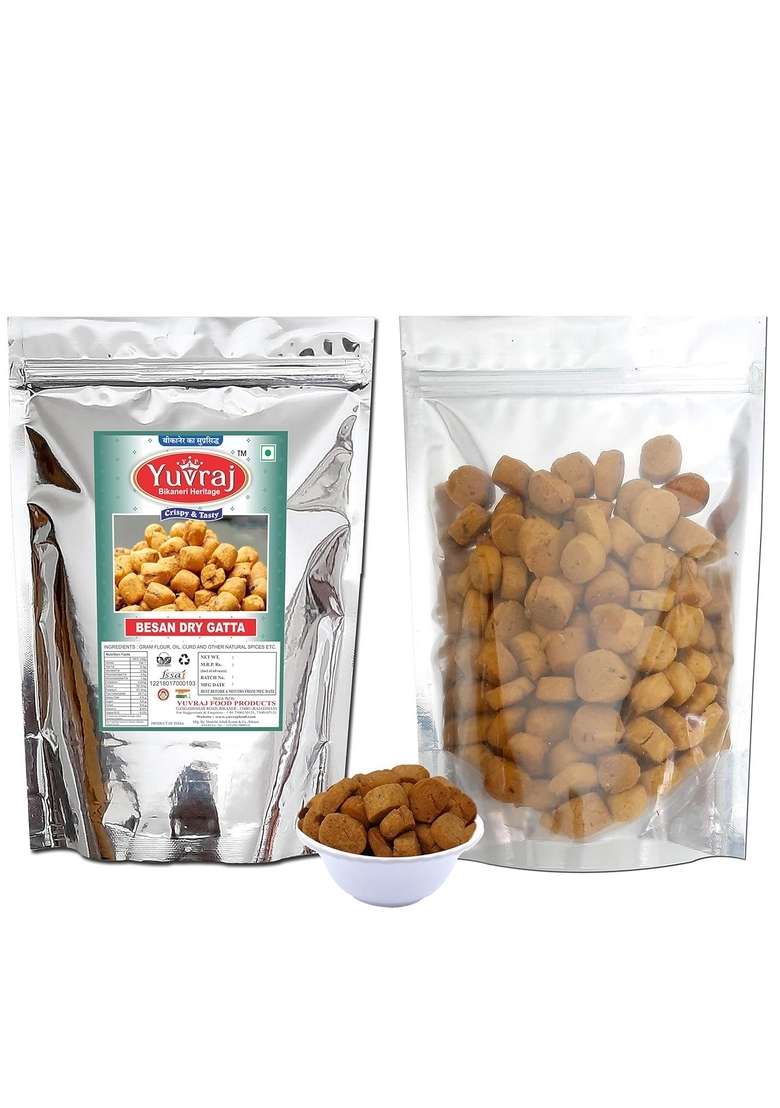 Yuvraj Food Product Gatta Besan Dry Kasuri Methi Mix Bikaneri Hand Made Marwari Sukha Saag Products 1 Kg Pack - Indya