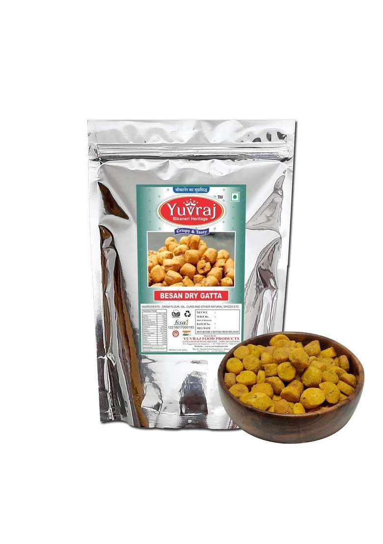 Yuvraj Food Product Gatta Besan Dry Kasuri Methi Mix Bikaneri Hand Made Marwari Sukha Saag Products 1 Kg Pack - Indya