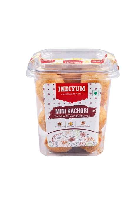 Indiyum Mini Kachori Traditional Indian Snack Single Fried 400G