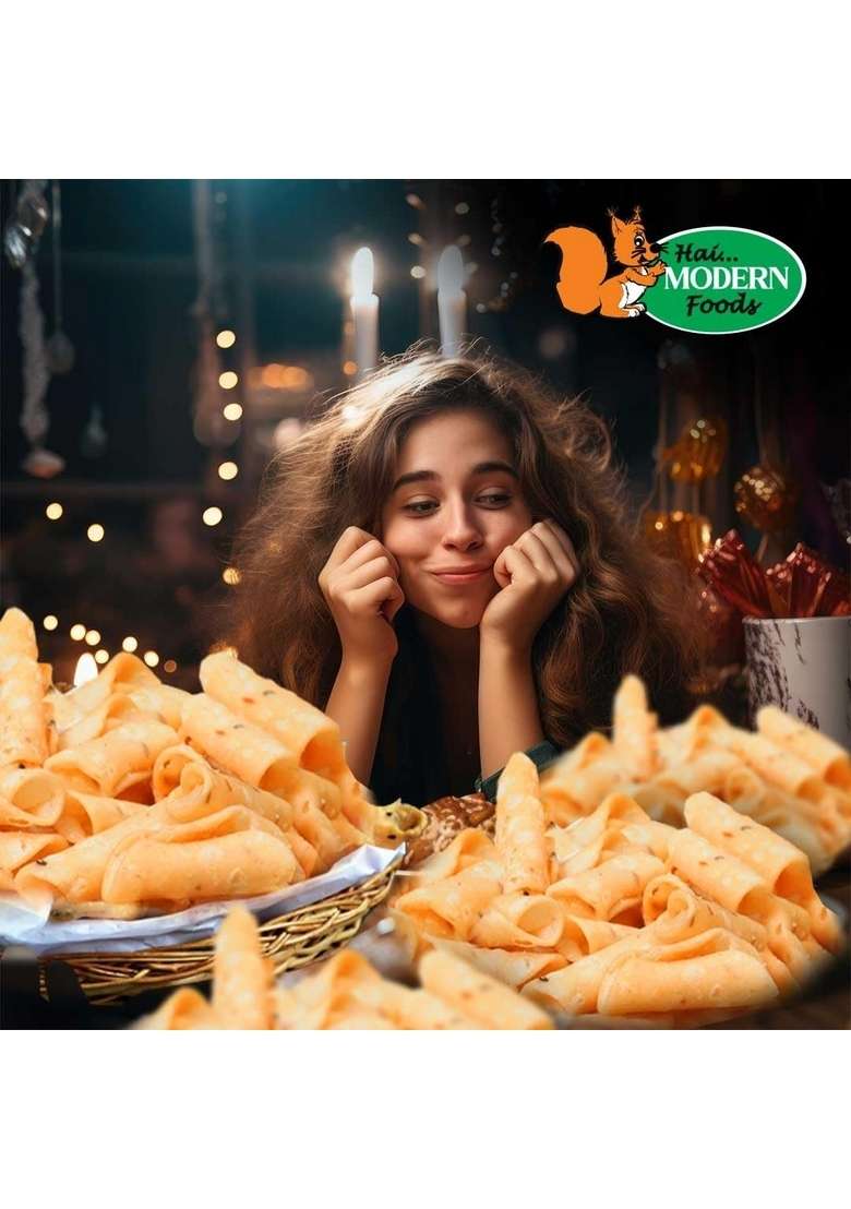 Hai Modern Foods Kuzhalappam Traditional Kerala Snack | Crispy South Indian Tea Time Delight Authentic Tubular Crunchy Made With Rice Flour Coconut Milk Shallots Spices Festive Everyday Treat Natural Handmade 500 G - Indya