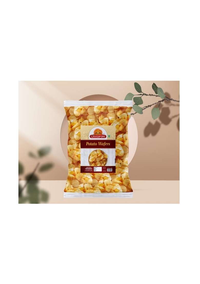 Ghotaram Falahari Farali Aloo Wafers Alu Chips Potato Fast Vrat Upwaas Navratri Namkeen Snack Tasty Yummy Healthy With Goodness Of Himalayan Pink Rock Salt 150G 2Pack - Indya
