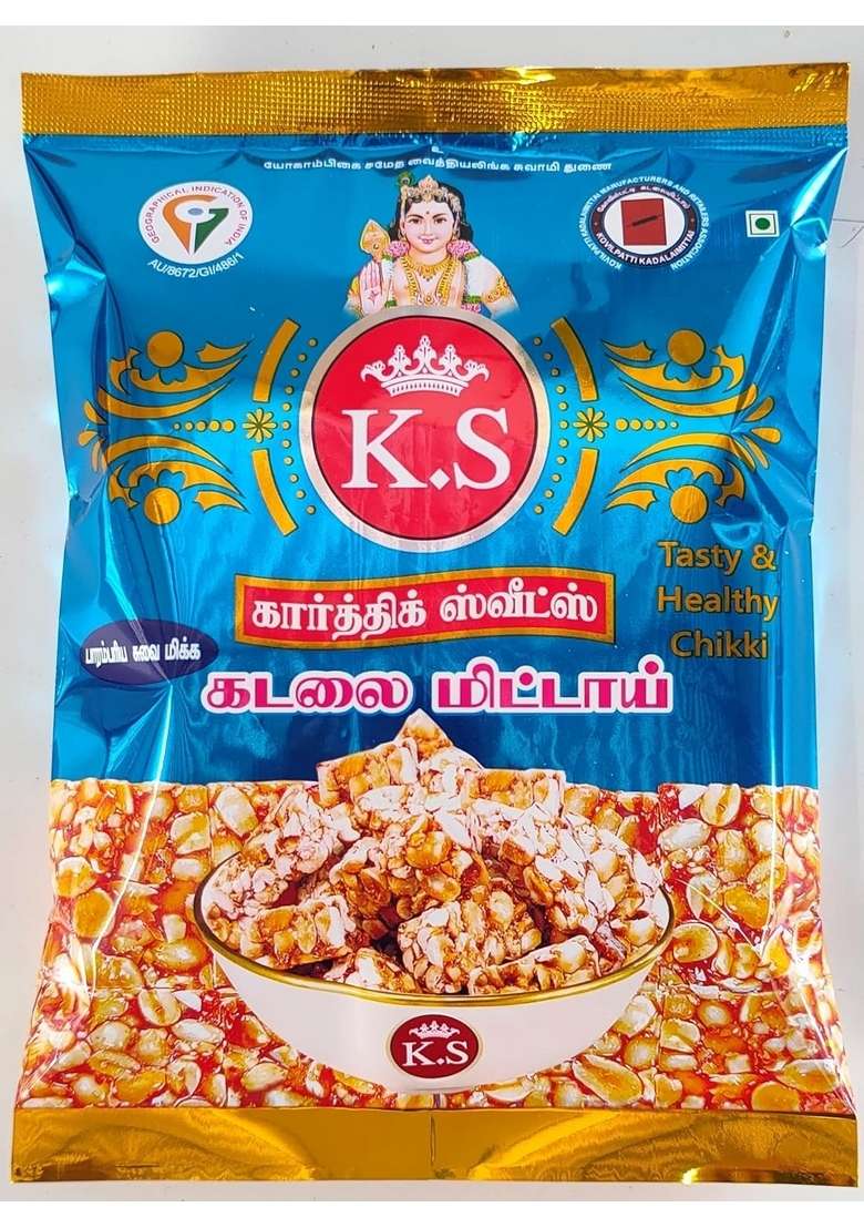 K S Karthik Kovilpatti Kadalai Mittai 250Gm Masala Pottu 200Gm Fried Peanuts 650Gm - Indya
