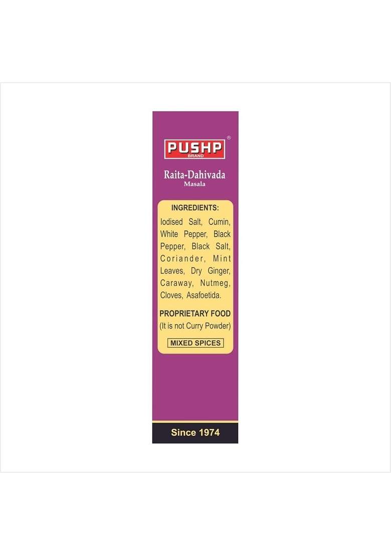 Pushp Brand Raita Dahivada Masala 50G - Indya