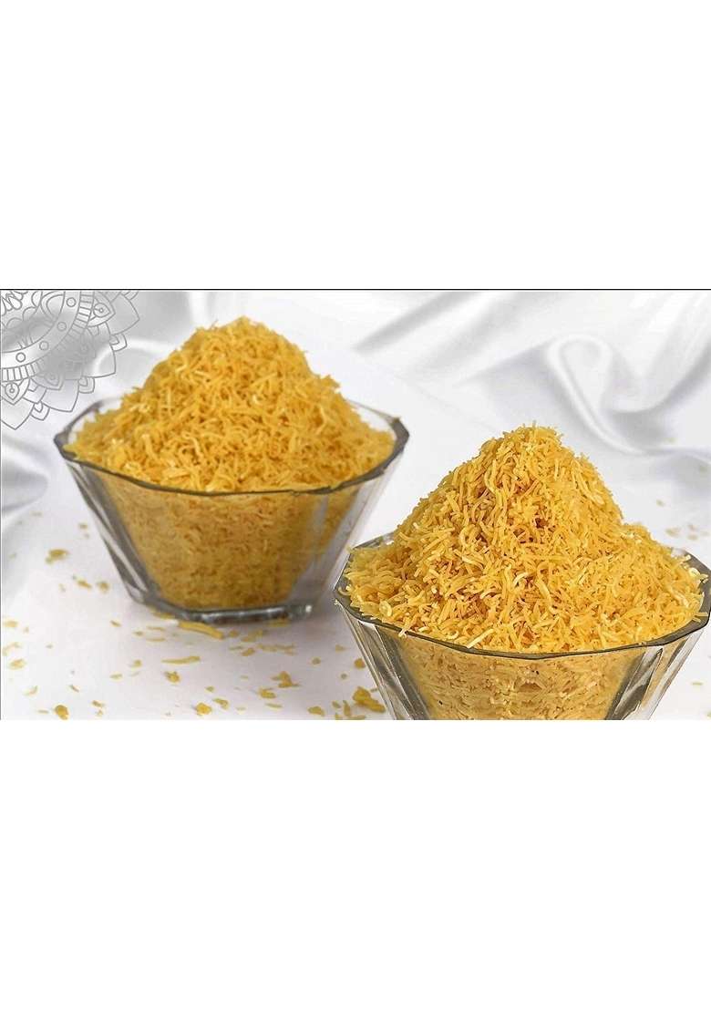 Organic Bites Jodhpuri Nylon Namkeen Sev For Bhel Chaat And Sevpuri Non Spicy 900 - Indya