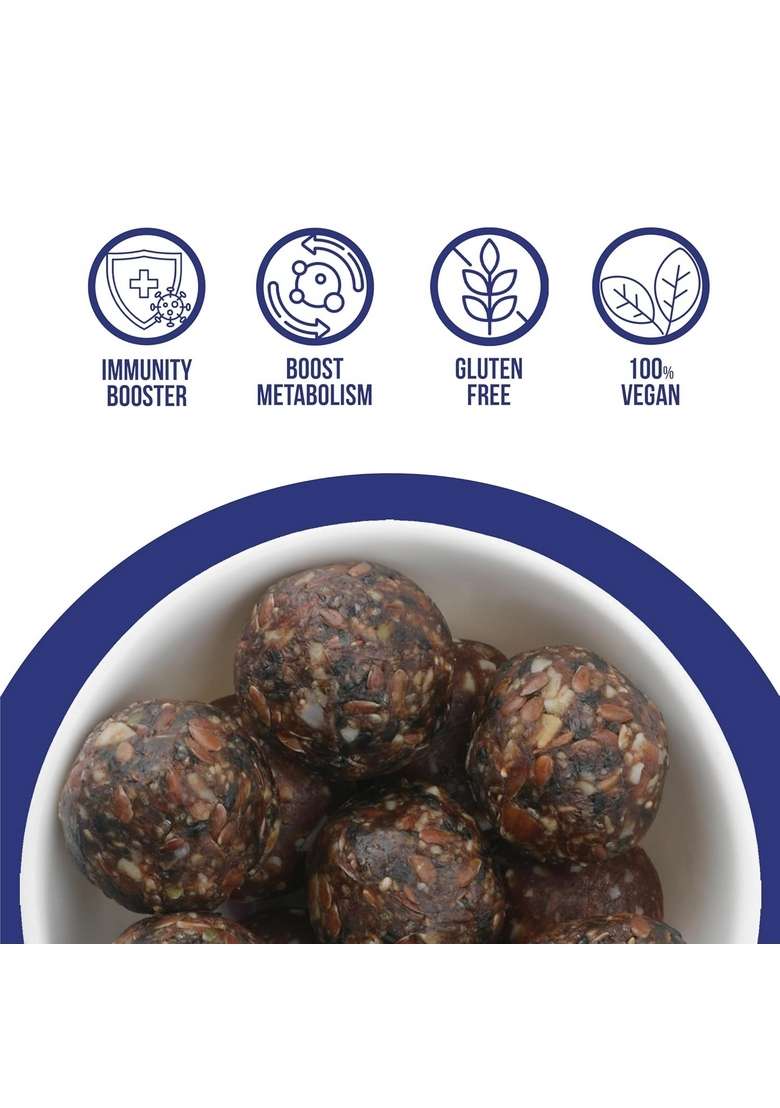 Shree Parshwa Traders Spt Mix Seeds Laddu 100Gm 4 Pcs Each Box Healthy Snack With Dates Pumpkin Almonds Sesame Flax Chia | Protein Rich Superfood Natural Nutritious Energy Bites - Indya