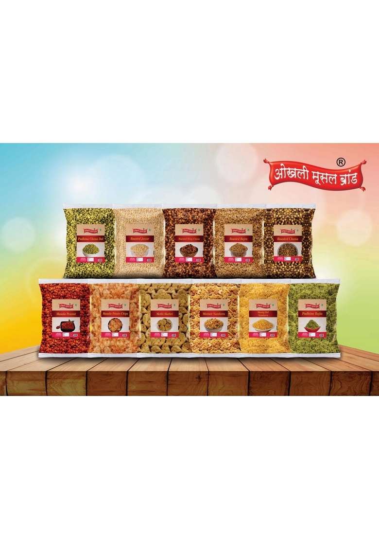 Okhli Musal Brand Oil Free Ready To Eat Diet Namkeen Snack | Organic Classic Roasted Sorghum Puff Jowar Jawar Murmura Kurmura Healthy Travel Friendly 1Kg 1Pack - Indya