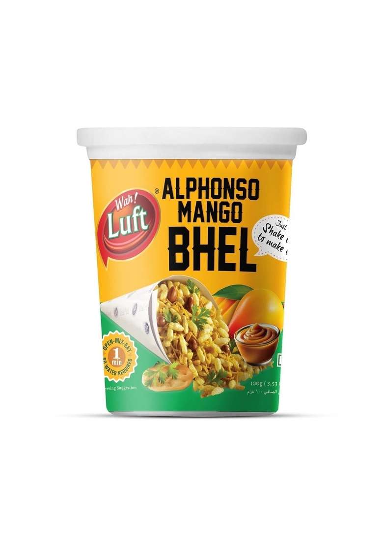 Wah Luft Instant And Delicious Mango Bhel Puri Cup 100 Vegetarian Masala Crispy Crunchy Everyday Fresh Healthy Hygienic Chaat Special Combo Pack 100G Of 4 - Indya