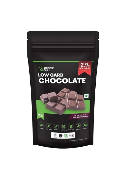 Green Sun Low Carb Chocolate | Pack Of 1 2 9 Grams Net Per Keto Friendly| Sugar Free Guilt Sweet Belgian Cocoa Diet Food| Healthy Product