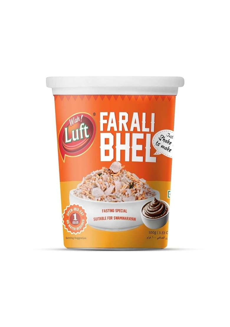 Wah Luft Ready To Eat Farali Bhel Cup Namkeen Snacks Chutney Inside Chaat Special 100 G Each Pack Of 3 - Indya