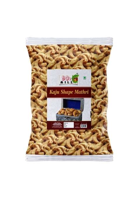 90'S Mill Gulabi Nagari Homemade Snack | Ajwain Black Paper Flavour Kaju Shape Mathari Crispy Khasta Matthi Healthy And Hygienic Snacks Delightful Ready To Eat 250 1Pack