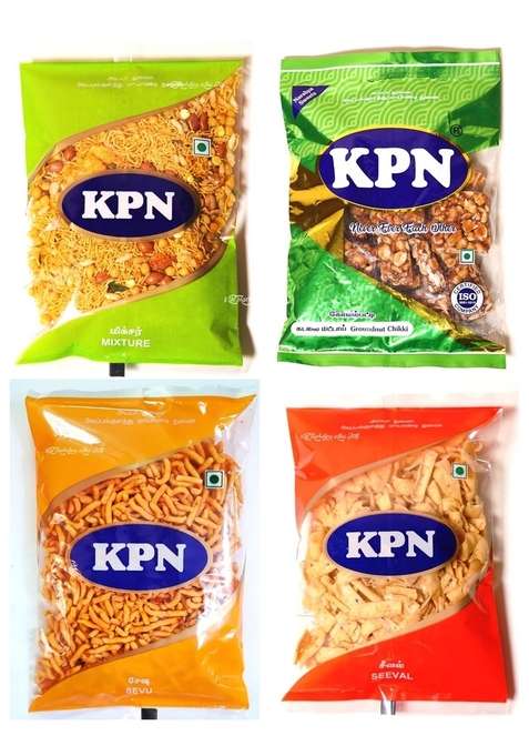 Kpn Kovilpatti Special Mixture | Karasevu Seeval Kadalai Mittai 800Gm Pack Of 4 X 200Gm