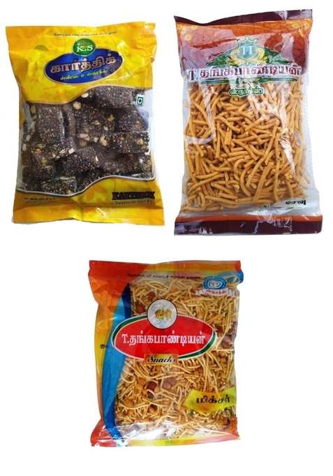 Thangapandiyan Thoothukudi Big Mixture 250 Gm Thangapandian Karasev Ks Karthik Ellu Mittai Sesame Chikki Candy 200Gm 700 Grams