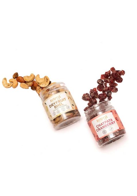 Avarya Flavours Of India Breakfast Munch Wellness Mix | Cranberry Dryfruit Bhel All Natural High Fiber Snack For Ages Pack 2 150 Gms X Chatpata