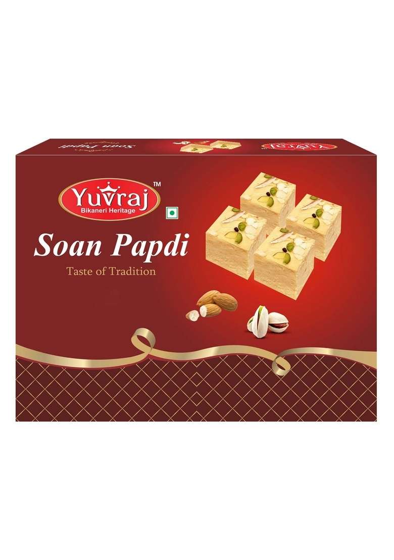 Yuvraj Food Product Sweets Soan Papadi Patisa Famous Indian Mithai 500 Gm X 2 Combo Pack - Indya