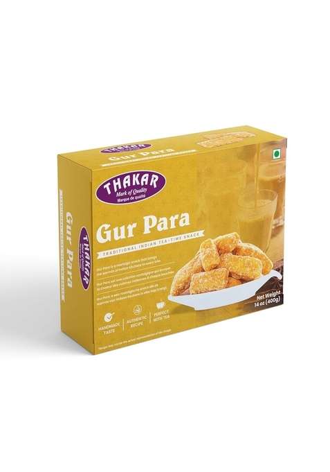 Thakar Gur Para 400G | Indian Jaggery Snack Sweet Namkeensnack Indiansweet Crackers Tea Timesnack Namkeen Festive Hygienic Pack