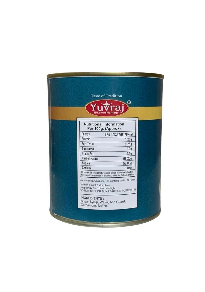 Yuvraj Sweets Angoori Petha 1 Kg X 4 Tin - Indya