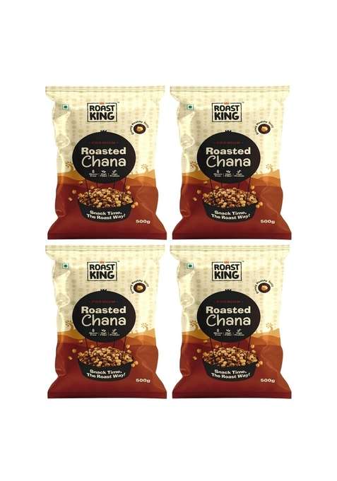 Roast King Extra Bold | Roasted Chana 2Kg High Protein Fiber Gluten Free Snack Crunchy Superfood