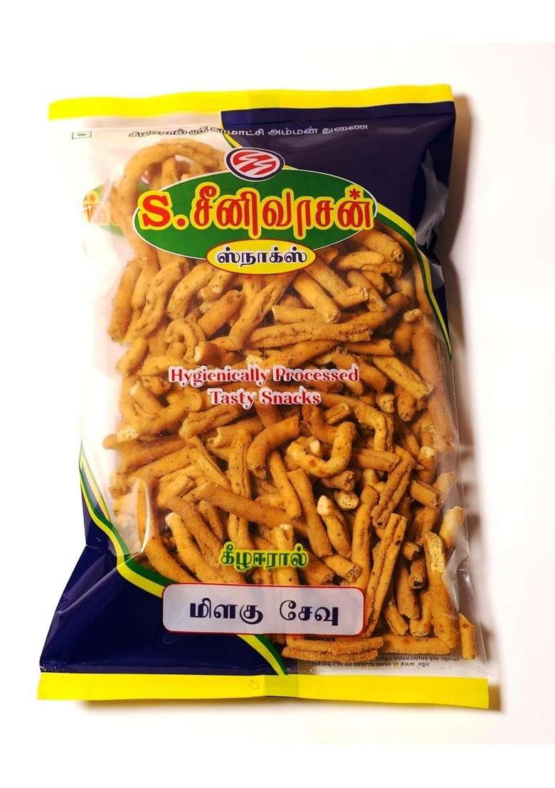 S Seenivasan Mittai Kadai Pack Of 4 Sweet Sev Andhra Murukku Pepper Ks Kadalai 1Kg - Indya