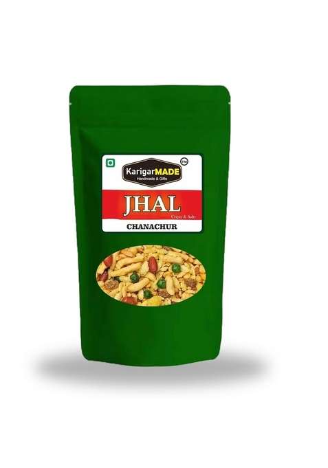 Karigarmade Bengali Jhal Chanachur 800G 400X2 | Jhaal Spicy Light Traditional Namkeen With Authentic Used Masalas
