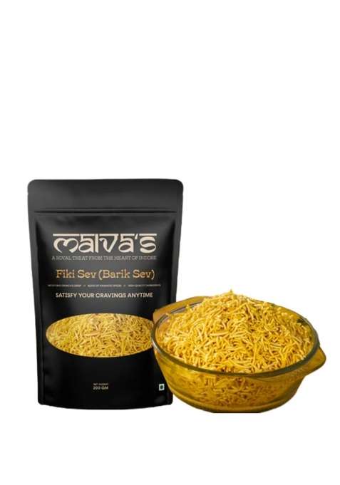 Malvas Food Namkeen Sev Snack Crispy Spicy All Time Favourite Indian Snacks | Ready To Eat Indore Famous Light 250Gm Fiki