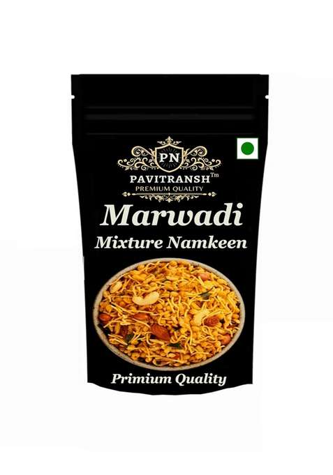 Pavitransh Rajasthani Marwadi Mixture Namkeen | Authentic Spicy Crunchy Snack Traditional Indian Savory Mix 200 Gm Fresh Pack
