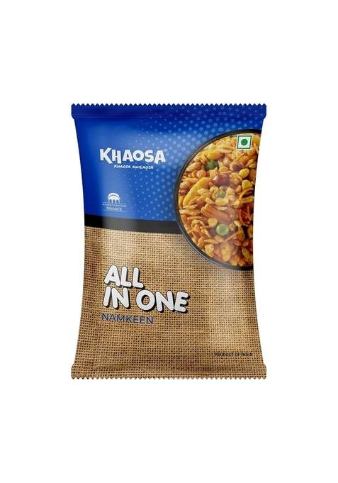 Khaosa All In One | 200G Traditional Indian Namkeen Spicy And Crunchy Snack Mix Gluten Free Vegetarian Pack