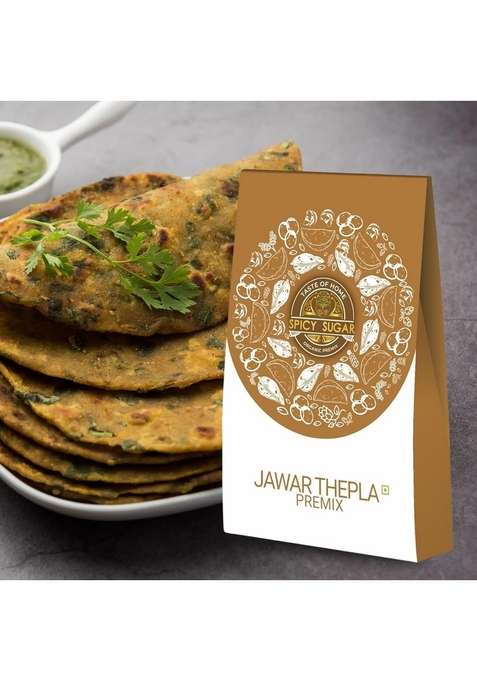 Spicy Sugar Jowar Thepla Premix 350G | Methi Healthy High Fiber Ready To Cook Gujarati Snack Quick Easy Indian Meal