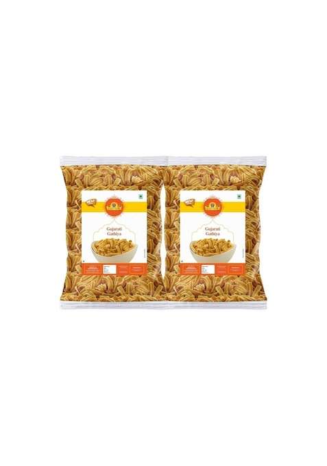 Baneeya Sa Gandhinagar Makhania Gathiya | Champakali Gujarati Special Besan Ajwain Soft Sticks Farsan Made In Groundnut Oil Anytime Healthy Snack 350G 2Pack