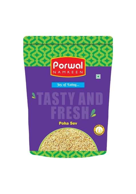 Porwal Namkeen Poha Sev Doodh Traditional Recipe Authentic Indian Taste 400 Gram