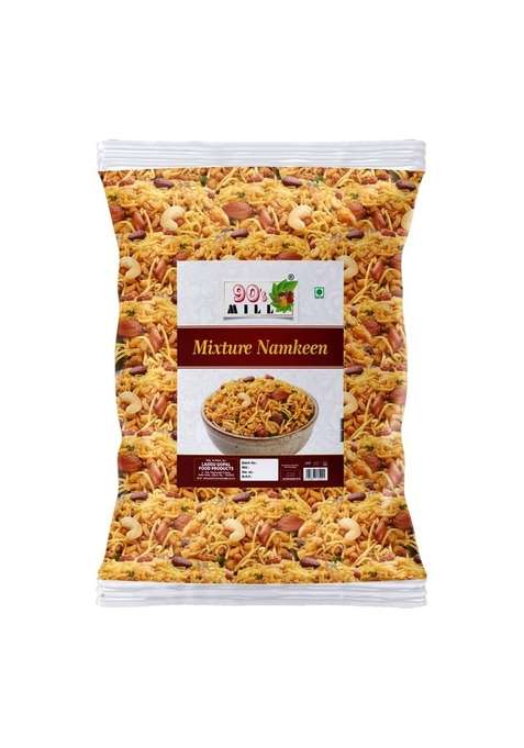 90'S Mill Mix Farsan Besan Sev Peanuts Boondi Misal Pav | Ready To Eat Mixture Namkeen Homemade And Lite Spicy Snacks Made In Groundnut Peanut Oil 300G 1Pack