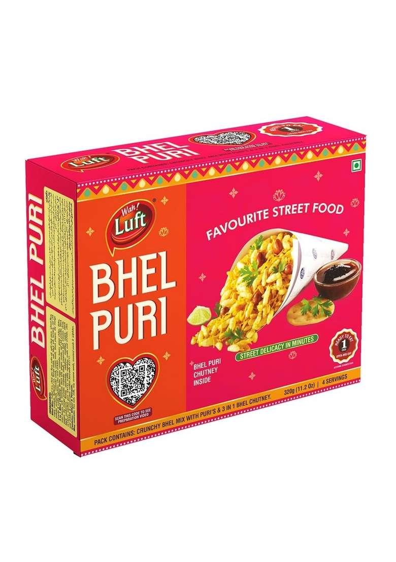 Wah Luft Ready To Eat Bhel Puri Kit And Magic Golgappa Instant Namkeen Snacks Chutney Inside Chaat Special Combo Pack Of 2 - Indya