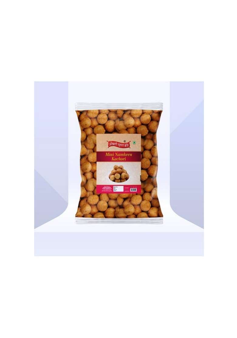 Okhli Musal Brand Freshly Prepared Crispy Yummy Healthy Hygienic Chhoti Gol Kachori Masala Mini Namkeen Bachcha Kachaudee Small Kachauri Snacks For Foodie Indian 300G 1Pack - Indya