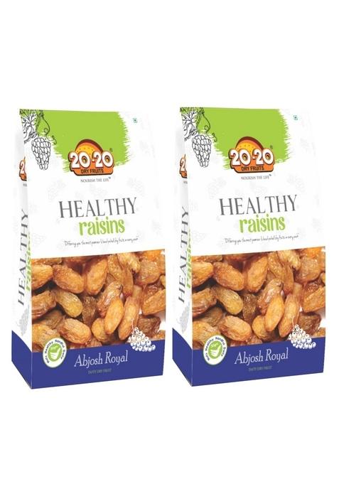 20 Dry Fruits Afghani Munakka Raisins 500G | Healthy And Delicious|Abjosh Royal Pack Of 2