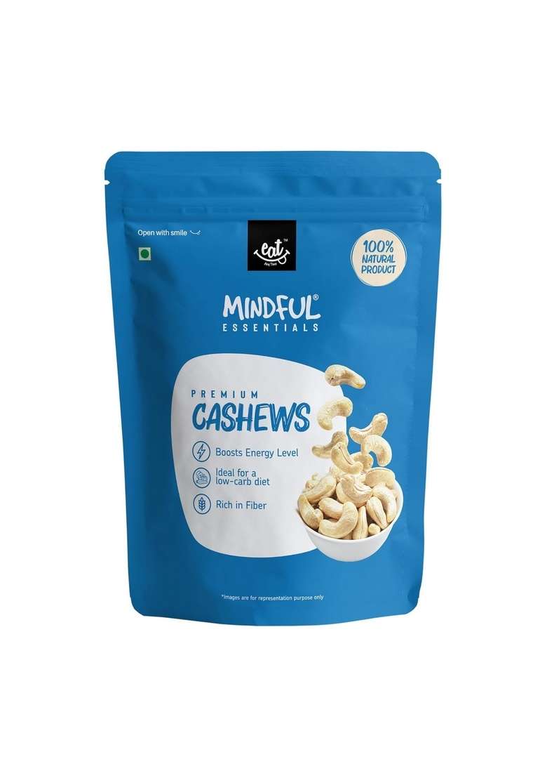 Eat Anytime Mindful Premium Healthy Cashew For | High Protein Dietary Fiber Antioxidant Natural Flavors Taste Cashews Nut 1Kg - Indya