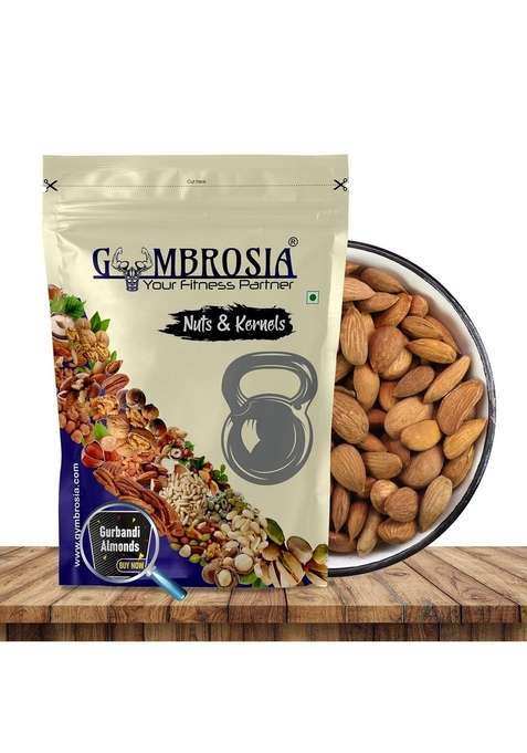Gymbrosia Gymbrosia® Gurbandi Almonds | 500Gm Dry Fruits Premium Badam Giri High In Vitamin E Healthy Fats Perfect For Snacking Authentic Choice Of Indian Pehelwans