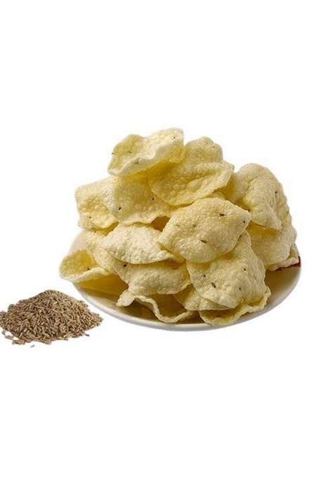 Nature'S Bridge Special Jeera Rice Papad 400 Gm | Homemade Snack Crunchy Ready To Fry Flavored Crispy Delight
