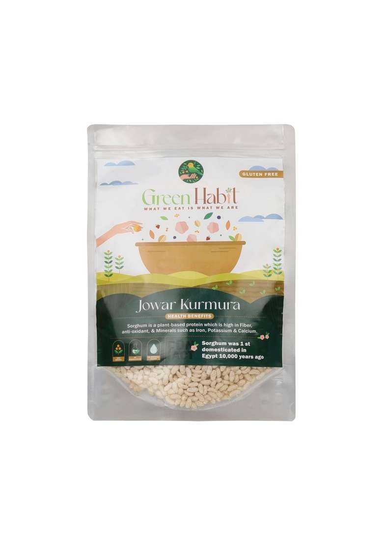 Greenhabit Jowar Kurmura Murmura Aka Puff For Healthy Breakfast Snack Food 400 Gm Pack Of 1 - Indya
