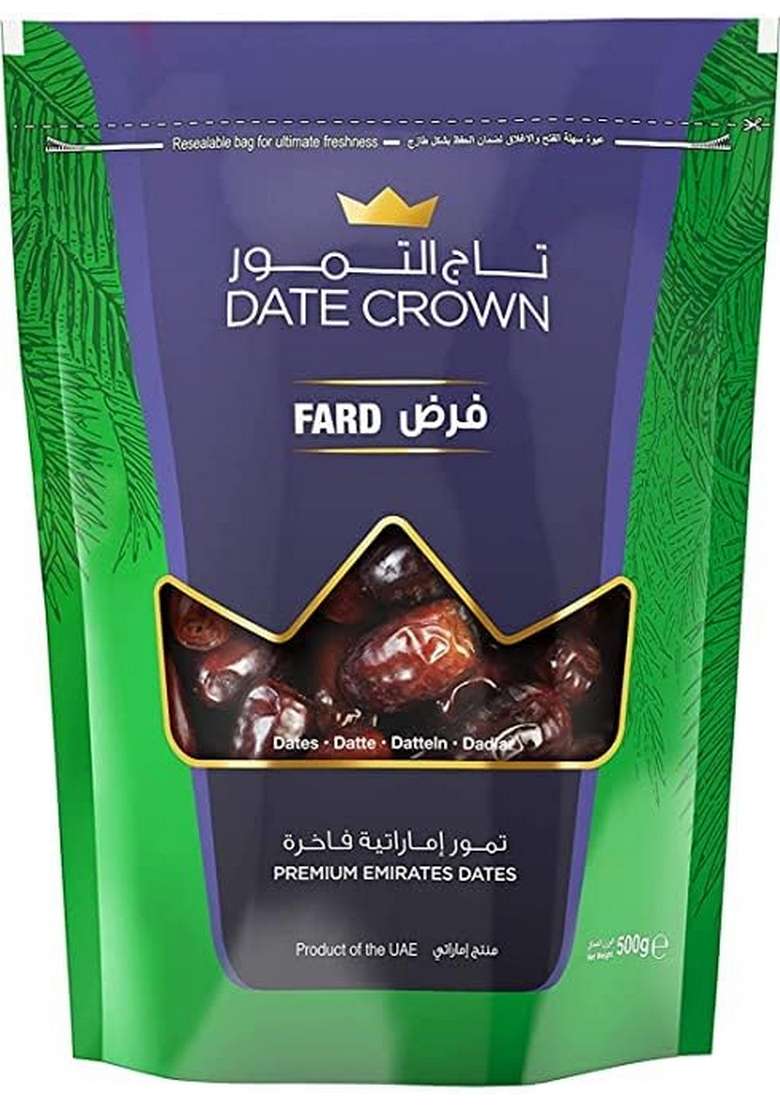 Pink Delight Date Crown Dates Premium Emirates Pouch Pack Of 2 Dry 500 Gram Each - Indya