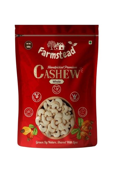 Farmstead Cashews Whole Kaju 500G Nutritious Delicious Premium Nuts Rich In Protein Magnesium Phosphorus Freshly Packed Crunchy