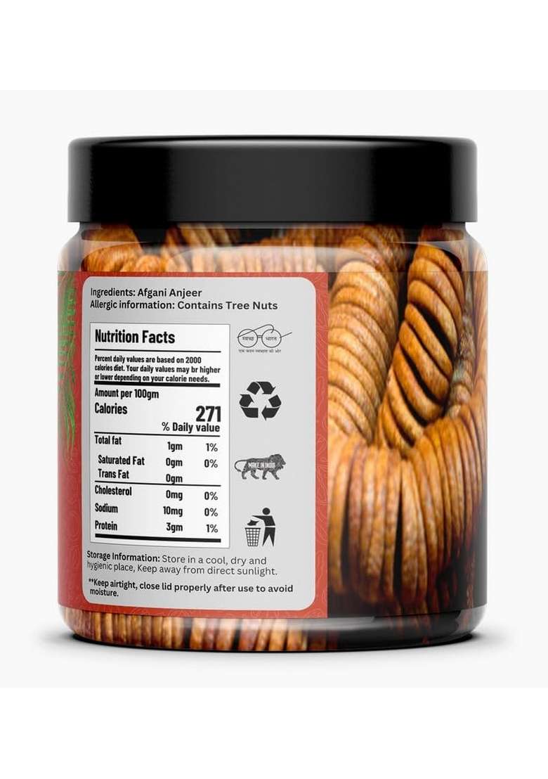 Al Anand Laxmi Premium Dried Afghani Anjeer | Rich In Fiber Calcium Iron Nutrients Soft Sweet Dry Fruit Healthy Snack 900Gm - Indya