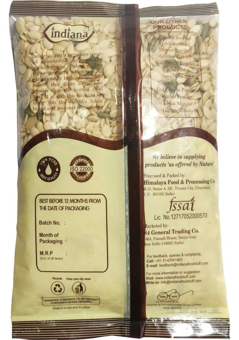 Indiana As Offered By Nature Raw Pumpkin Watermelon Sunflower And Muskmelon Seeds 4 In 1 Healthy Mix 250Gm - Indya
