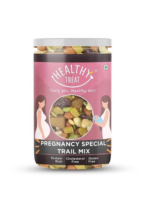 Healthy Treat Pregnancy Special Trail Mix 250G | Nutritional Snack For Moms 6 Varieties Like Almond Cashew Hazelnut Dried Mango Apricot Roasted Pumpkin Seed Food Women Nutritious Snacks