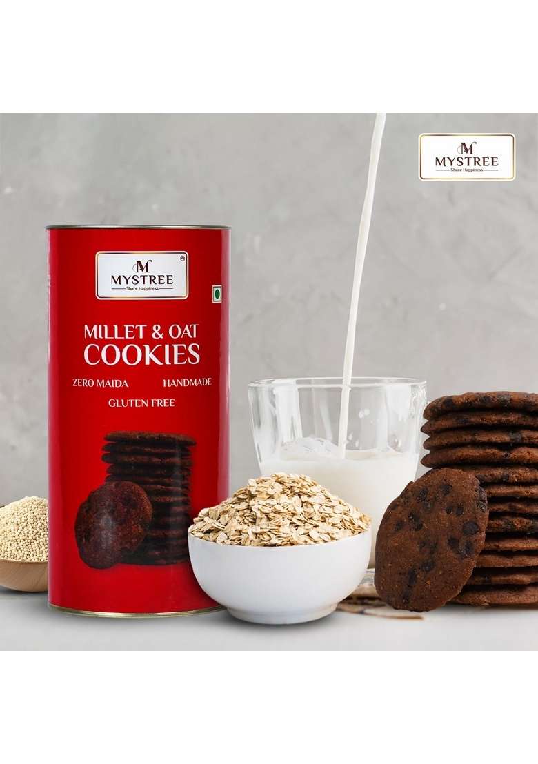 Mystree Millet Oat Cookies 210G | Rich In Protein Fiber Healthy Gluten Free Snack No Maida Ready To Eat Delicious And Nutritious Elevate Your Recipes With Tropical Goodness Perfect For Guilt Snacking Anytime - Indya